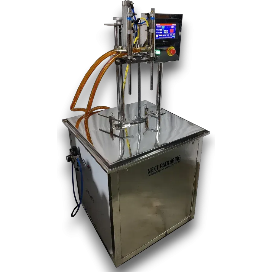 Semi Automatic Servo Gear Pump Liquid Filling Machine (2 Head)